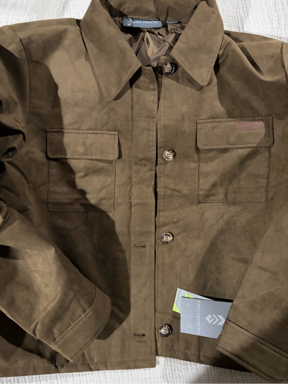 Free Country Women’s Faux Suede Trucker Jacket